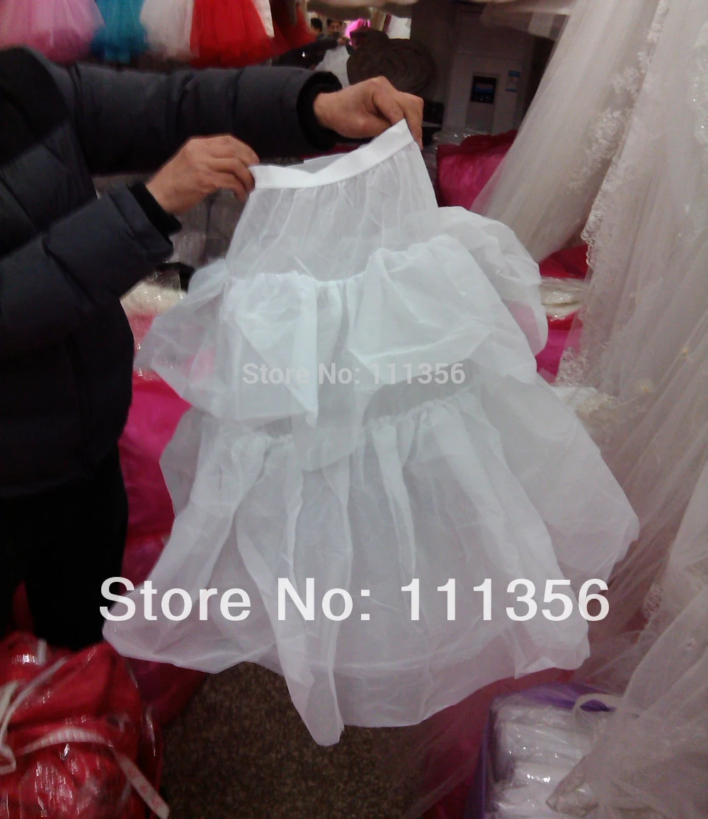 2-обручи белое для девочек в цветочек Нижняя юбка скольжения нижняя свадебный кринолин