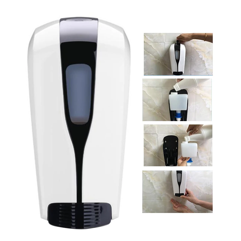 500ML Soap Dispenser Hand Disinfection Machine Alcohol Sterilizer Wall-mounted 500ml Spray Hand Cleaner Black#* wall mounted elbow hand sanitizer soap dispenser used in hospital for holder