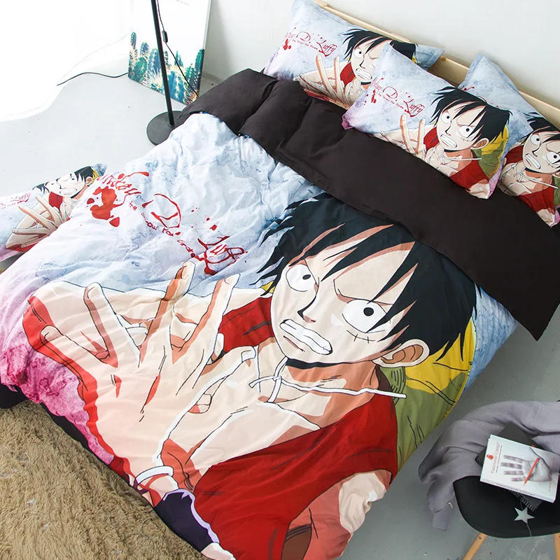 

1pc 100% Polyester Duvet Cover Japanese cartoon One Piece Reactive Printing Comforter Cover Twin Full Queen King customizable