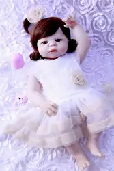 22 дюймов Кукла Малыш Reborn всего тела силиконовые младенцев для продажи реалистичные возрожденная менина купаться детские игрушки для дня