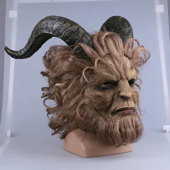 

Beauty and the Beast Prince Mask Horror Beast Lion Helmet Cosplay