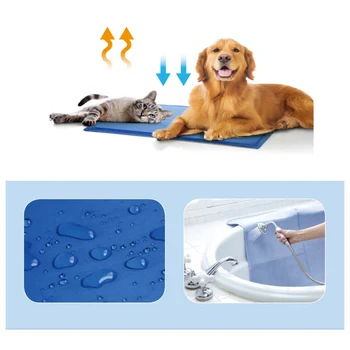 

Summer Pet Mat Dog Puppy Cat Cool Ice Mat Pad Dog Bed Cooling Sleeping Kennel Bed Pad Travel Mat Mats For Small Dogs Bed