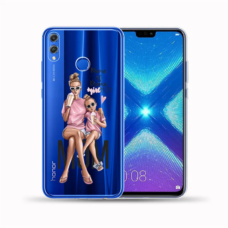 Волосы для мам и детей, девочек queen Мягкий ТПУ чехол Обложка для huawei Honor 9 10 Lite 8X 6X Y5 Y6 II Y3 Y7 Y9 Y5 Prime NOVA 3 3I 4