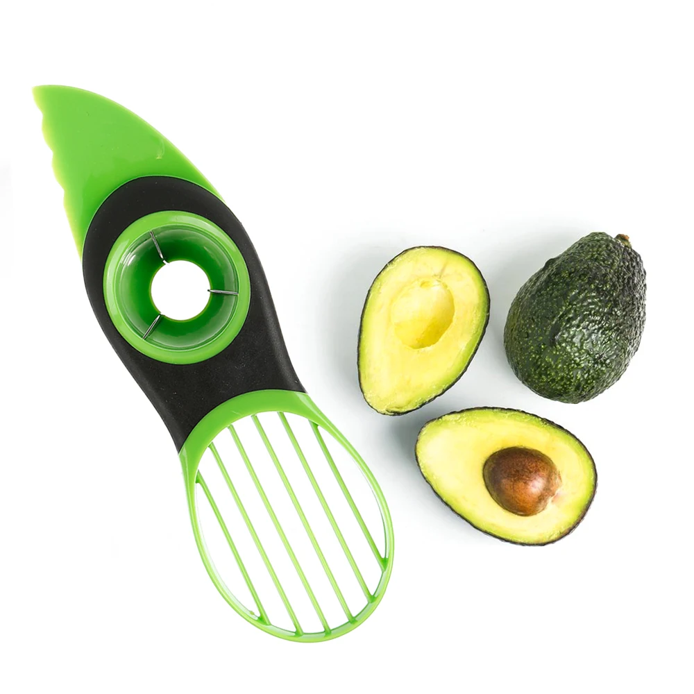 

Plastic Avocado Multifunctional Cutter Three in a Portable Fruit Vegetable Kitchen Peeler Tools peeler kitchen gadget
