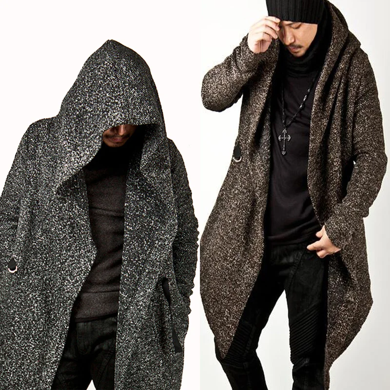 New Mens Casual Wear Wool Avant garde Style Diabolic Hood