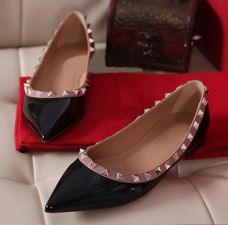 

Hot Sales Rivets Women High Heels,Luxury Brand Pointed Toe Spiked Studded Shoes,Women Sexy Wedding Pumps Dress Shoes 34-44