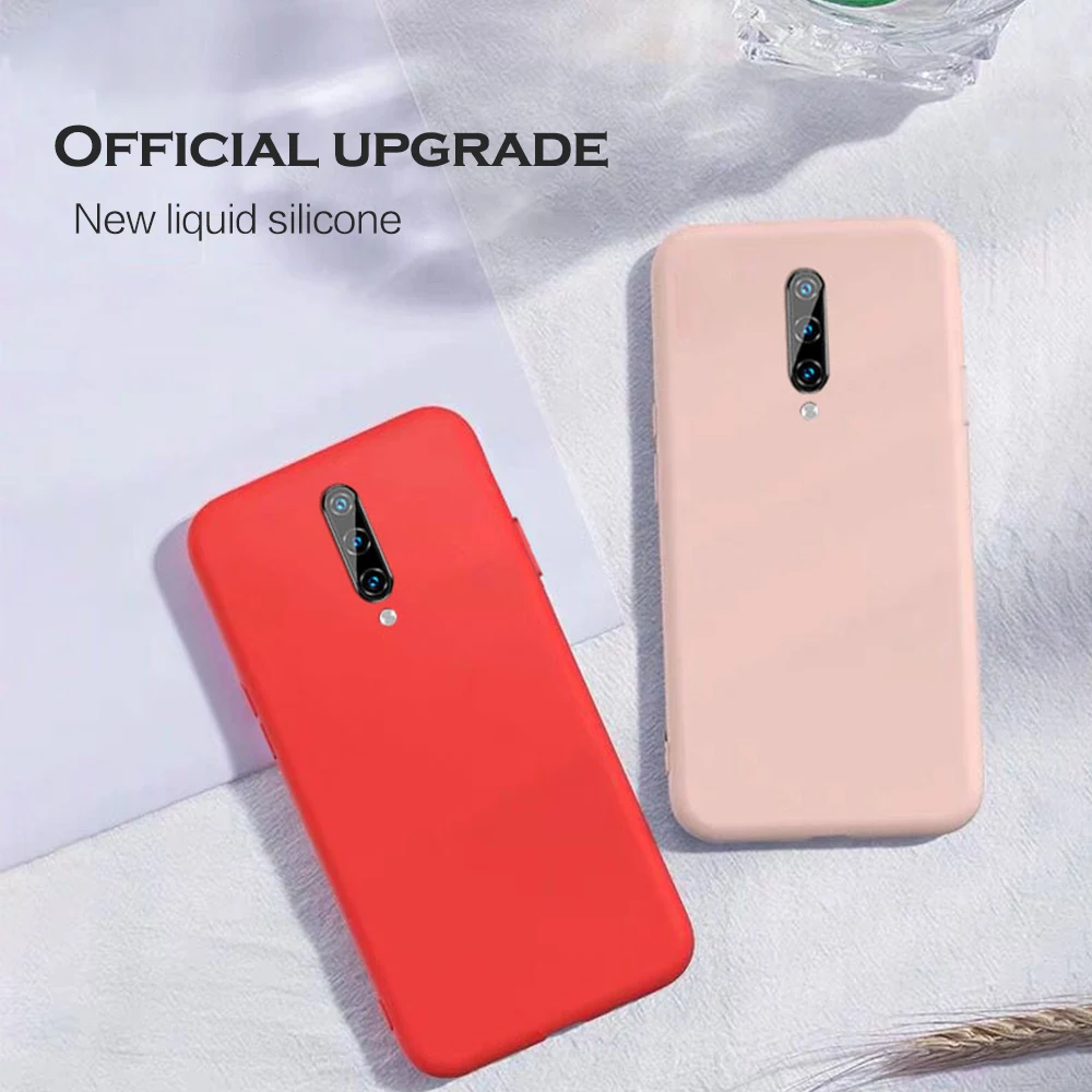 

Soft Liquid Silicone Oneplus 7 pro Case Ultra Thin Full protective cover For iphone x xr xs 6 7 xiaomi 8 9 huawei p30 Phone Case