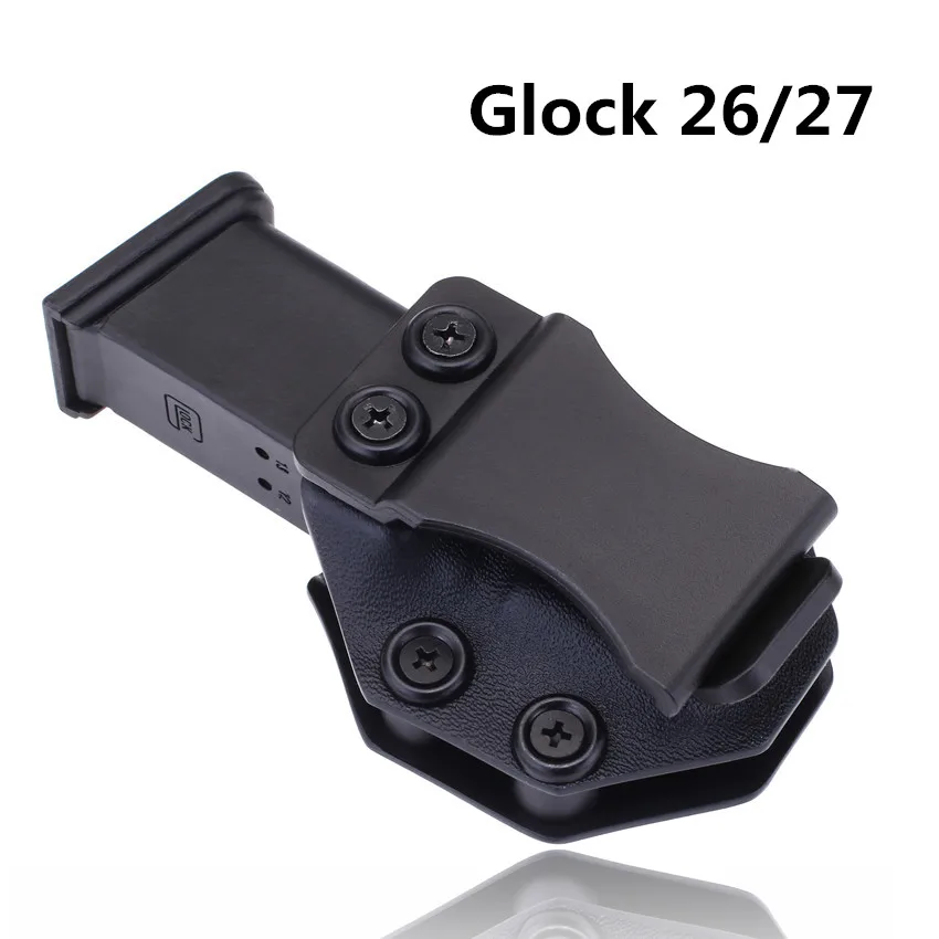 Внутренний пояс IWB Kydex Magazine Carrier Mag кобура для Glock 17 19 22 23 26 27 31 32 43 скрытый Чехол 9 мм для пистолета - Цвет: Glock 26 27