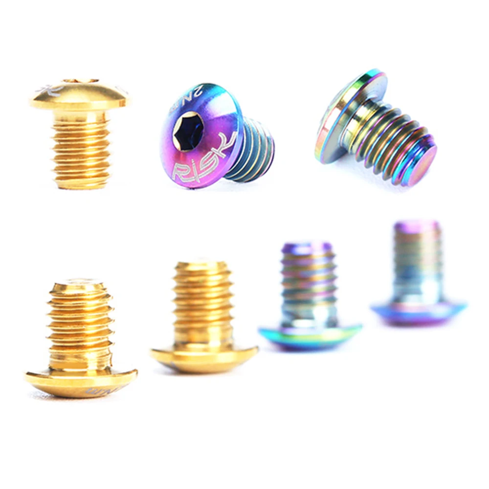 RISK 2PCS / 4PCS TC4 Titanium Bike Hydraulic Brake Cylinder Bolt Whole