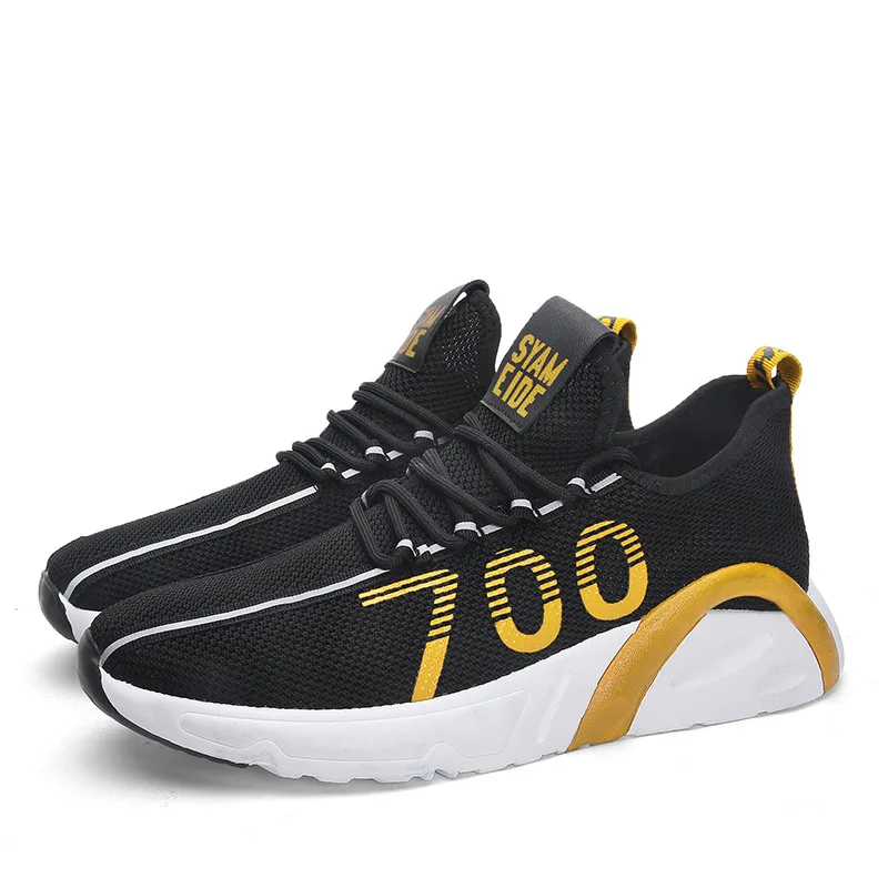 

2019 Light Weight Men Casual Shoes Mesh Breathable Weaving Youth Male Flats Shoes White Black Outdoor Walking Sneakers Men