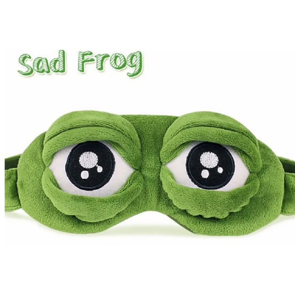 3D маска для сна Sad Frog Отдых Путешествия Расслабление Спящая помощь вслепую ледяное покрытие повязка для глаз маска для сна чехол аниме костюмы для косплея