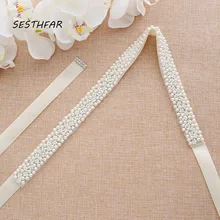 Свадебный пояс со стразами Кристаллы для свадебного платья Пояс жемчужная лента для подружки невесты для свадебных аксессуаров J164