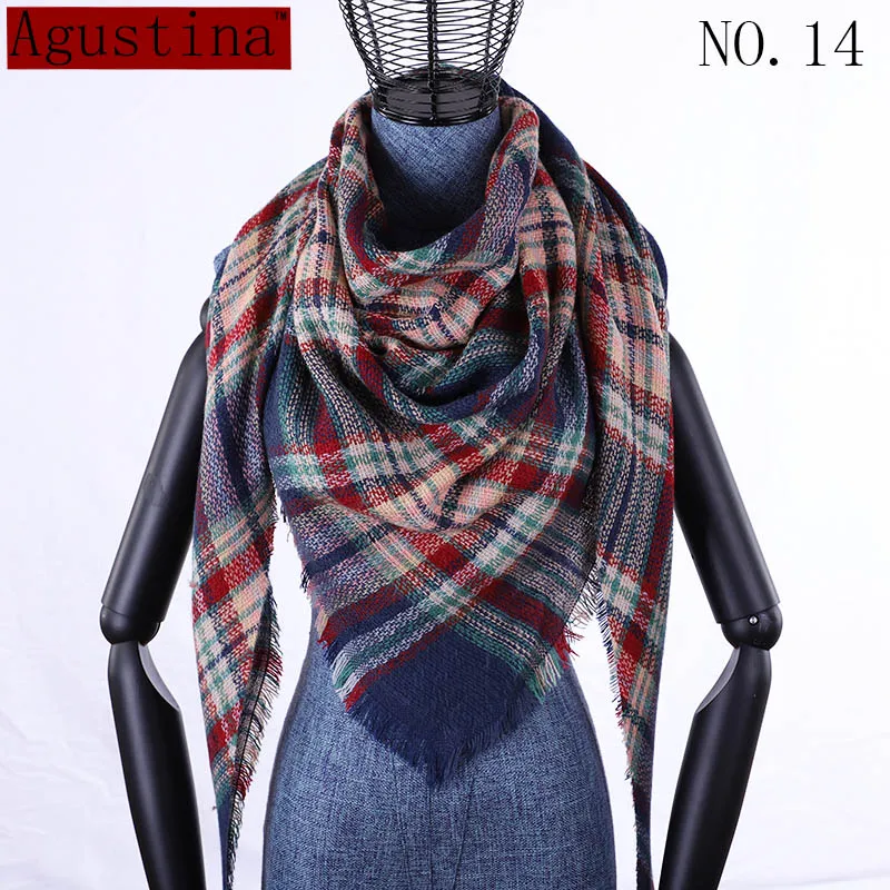 

scarf shawl plaid scarfs winter sjaal women pashmina tartan hair cashmere pink luxury brand scarves oversize Triangle hair
