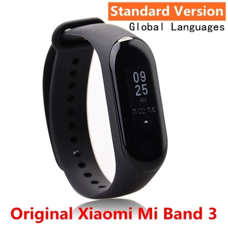 Xiaomi mi Band 4 Global смарт-браслет Xiao mi Band 4 фитнес-трекер мульти-циферблат 5ATM водонепроницаемый для плавания - Цвет: Original Mi Band 3