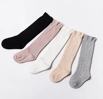 

Wholesale New Baby Girl Socks Lace Solid Color High Socks Children Spring Autumn Princess Socks 0-3Y 1774