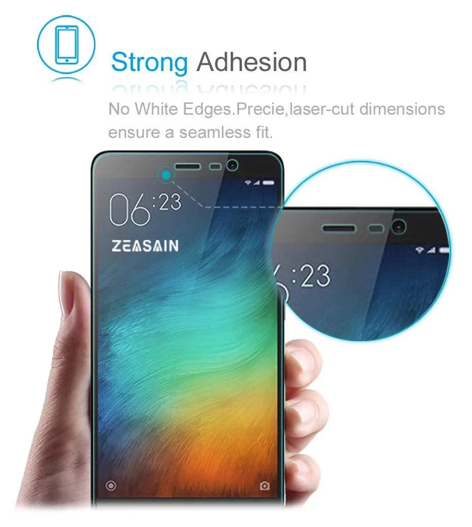 Original ZEASAIN Screen Protector For Xiaomi Redmi Note 3 Xioami Note3 Premium Tempered Glass  2.5D 0.3mm  Protective Film Glass (9)