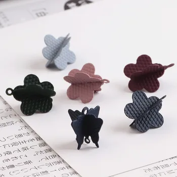 

New arrived 50pcs/lot alloy Spray painting animals 3D cartoon flowers/butterfly shape metal charms diy jewelry earring pendants