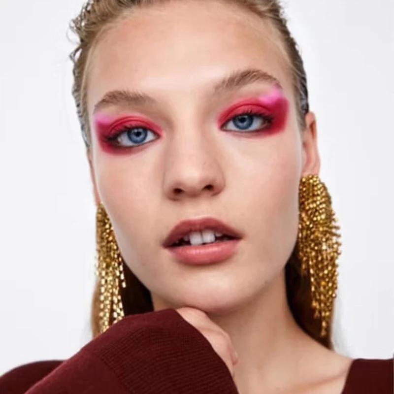 

Bestessy Bohemian Handmade Statement Tassel Earrings Women Vintage Long Za Drop Earrings Wedding Party Bridal Fringed Jewelry