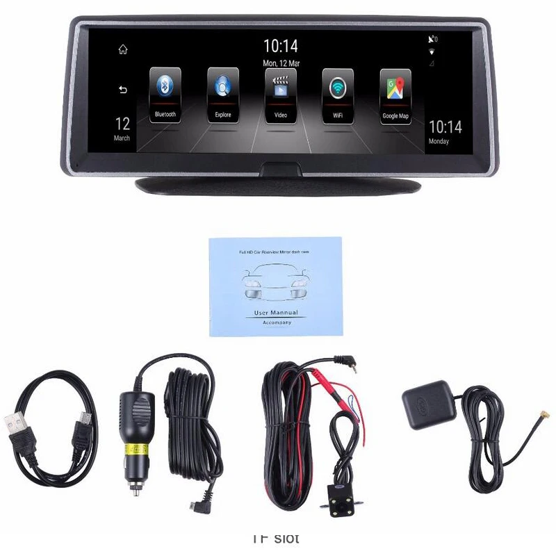 8 &quotADAS Автомобильный видеорегистратор 4G Android Центр панель управления GPS Navi FHD 1080P