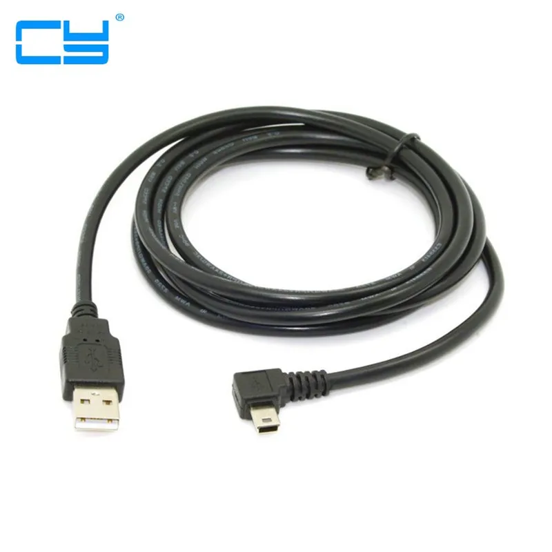 Esquerdo Angulo De 90 Graus Mini Usb Conector Do Cabo Mini Usb Tipo B Macho Para Usb 2.0 Um Cabo De Dados Masculino L Dobra