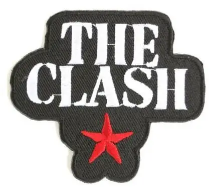 

THE CLASH Star Logo Music Band Embroidered NEW IRON ON and SEW ON Cool Heavy metal Rock Punk Badge Custom design patch available