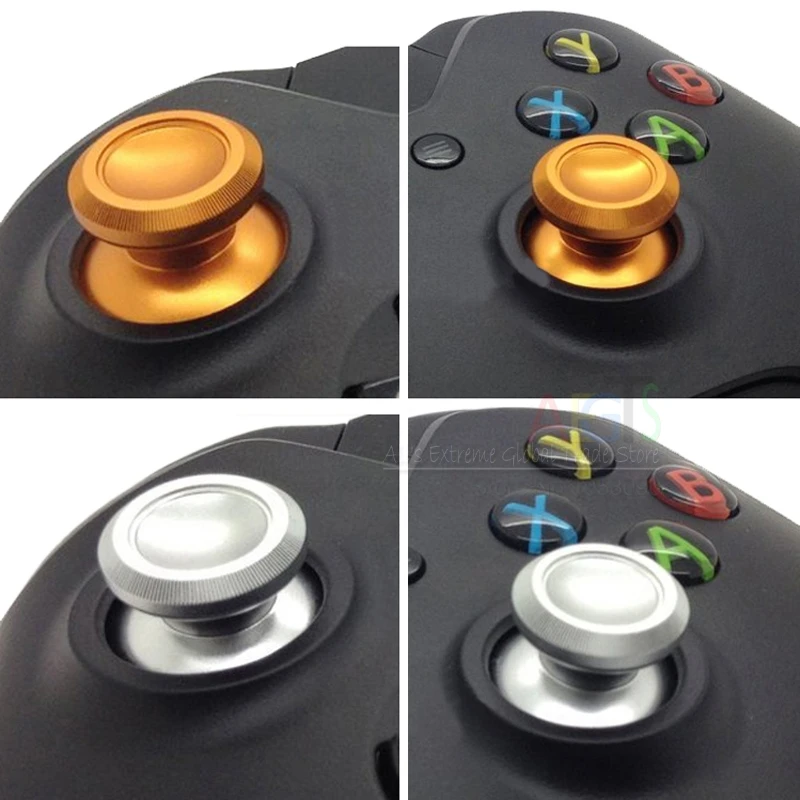

2pcs/Lot Aluminum Metal Joystick Analog Thumbstick Caps for XboxOne Game Controller Case for PS4 Alloy Caps 3D Rocker