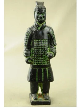

Copper Brass CHINESE crafts decoration Asian bronze statue sculpture soldiers Qin shihuang terracotta warriors
