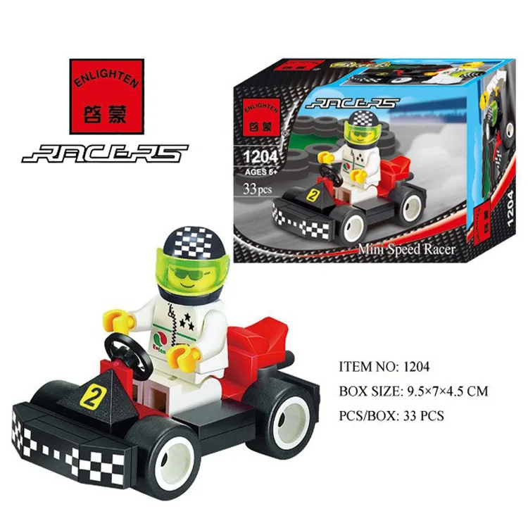 Enlighten Models Building toy Compatible with Lego E1204 33pcs Racer Blocks Toys Hobbies For Boys Girls Model Building Kits Enlighten Models Building toy Compatible with Lego E1204 33pcs Racer Blocks Toys Hobbies For Boys Girls Model Building Kits