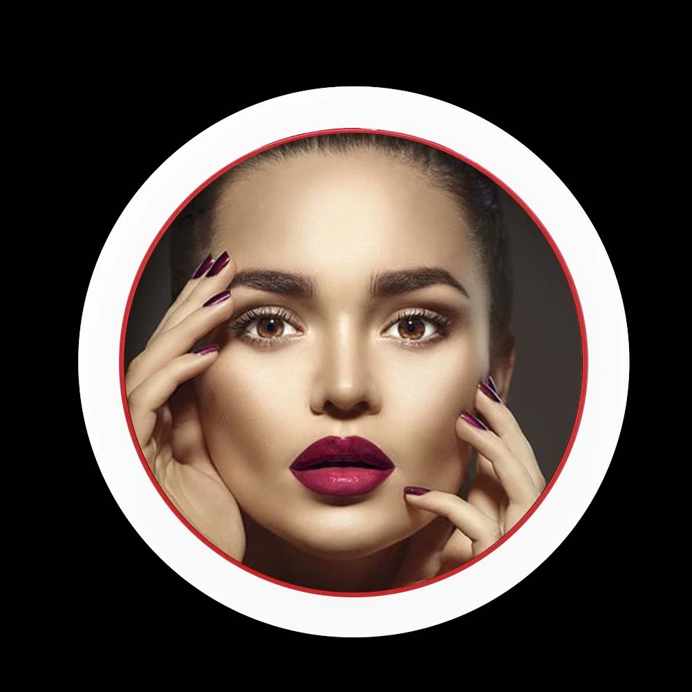 Preise Tragbare LED Multifunktionale Rund Kosmetik Spiegel mit USB Wireless Charging Basis Frauen Make Up Spiegel Werkzeuge
