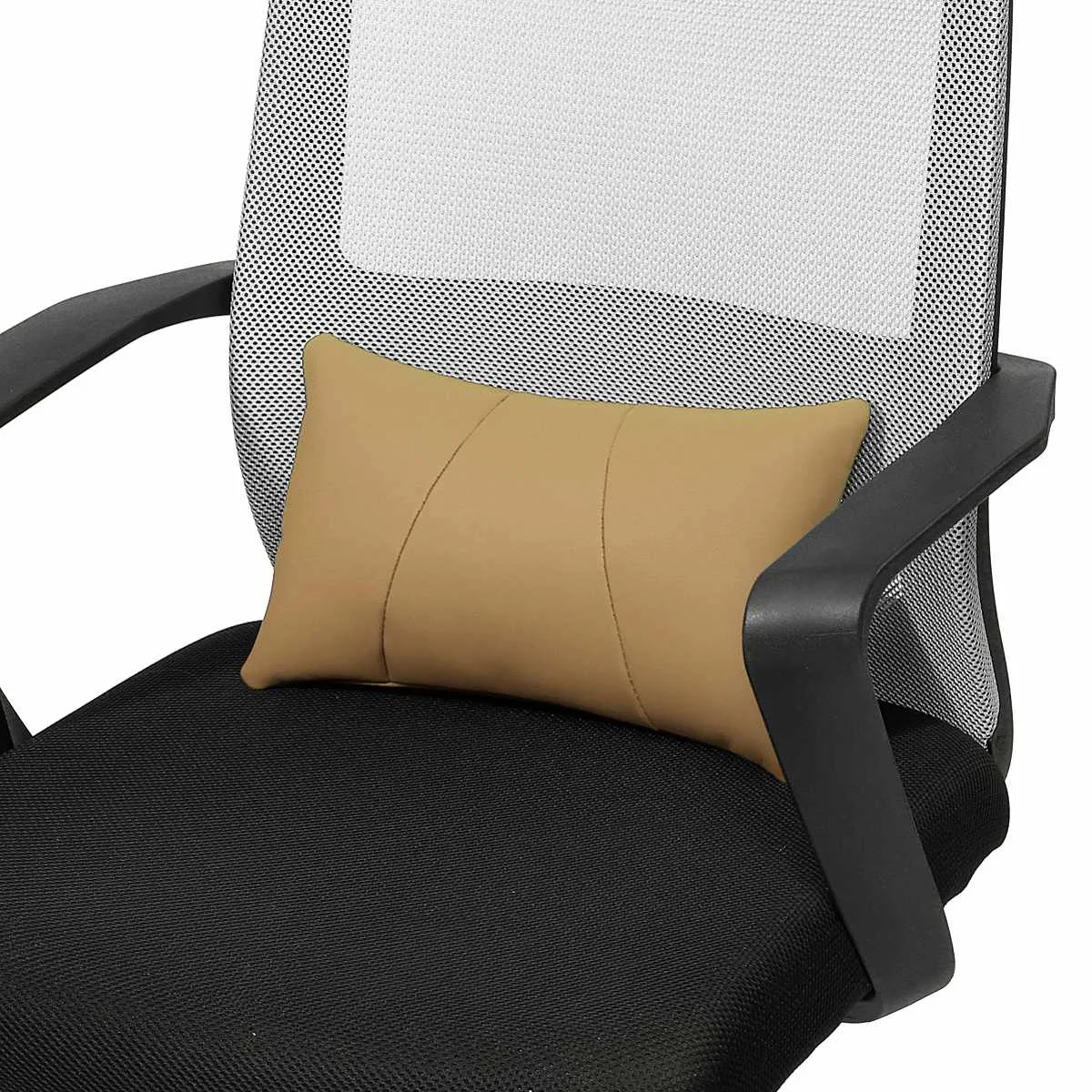 Beige Lumbar Роскошная мягкая кожаная Автомобильная подушка для шеи на заднее сиденье, поясничная поддержка, массажер, поясная подушка, подушка для стула, сиденье, облегчение боли - Название цвета: Beige Lumbar