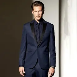 Black Peaked Lapel Navy Blue Men Suits for Wedding Men Suits with Pants 2Piece Terno Masculino Best Men Trajes Costume Homme Black Peaked Lapel Navy Blue Men Suits for Wedding Men Suits with Pants 2Piece Terno Masculino Best Men Trajes Costume Homme