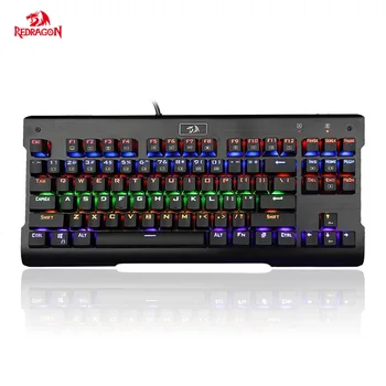 

Redragon K561-R VISNU 87 Keys Anti-ghosting Rainbow Backlit Mechanical Gaming Keyboard with Outemu Blue Switches
