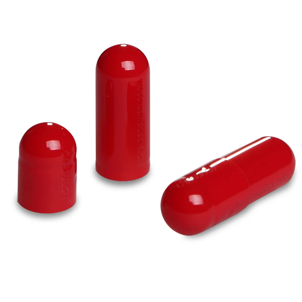 

Size 00 (5000 Pieces / Carton) Size 00 Red Empty Separated Gelatin Capsules For Manual Capsule Filler,The Customization Accepted