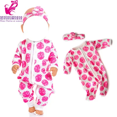 17inch reborn baby Doll clothes pajama set baby doll jumpsuit for 18