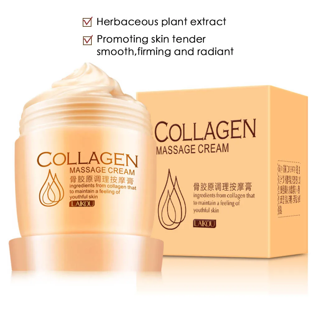 

LAIKOU Collagen Massage Whitening Cream Exfoliate Deep Pore Cleansing Oil Balance Facial Cream Massage Cream Skin Care TSLM1