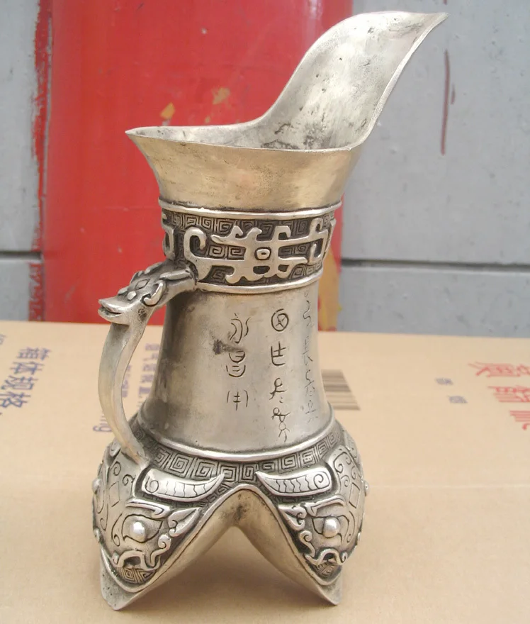 0116P [old craft ] Fast shipping Good luck Good luck old silver pot