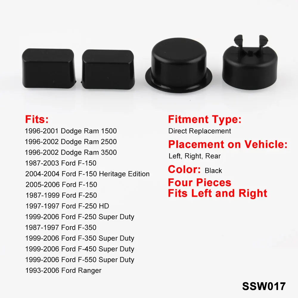 Петля багажника втулка Вставка комплект для Dodge Ram и для Ford серии F грузовиков SSW017-BK