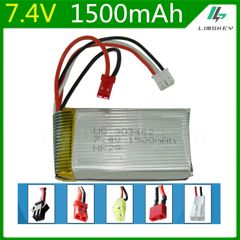 Литий Полимерный Аккумулятор 7 4 В 1500 мАч для WLtoys V913 L959 L202 дней Yi TY923 Huajun HJ817 HJ816 903462
