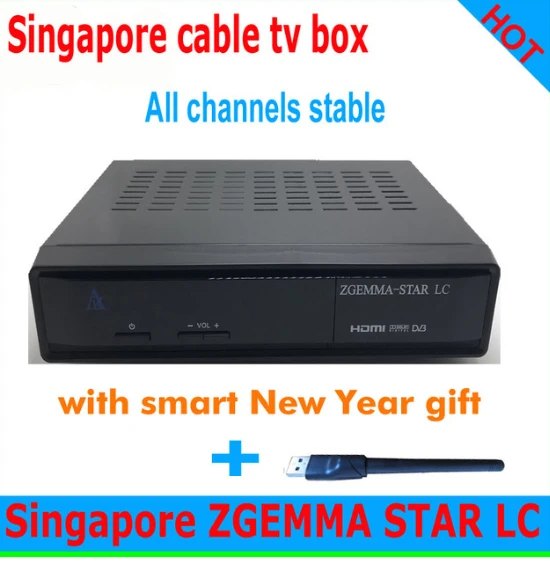 1 шт. Сингапур starhub tv box Новинка 2017 года Zgemma star LC DVB-C Linux Enigma 2 3D + USB WI-FI высокого класса