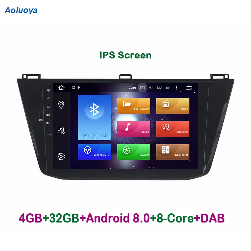 Clearance Aoluoya IPS 4GB RAM 32GB ROM Octa Core Android 8.0 CAR DVD GPS Player For VW Volkswagen Tiguan 2016 2017 Radio GPS Navigation BT 0