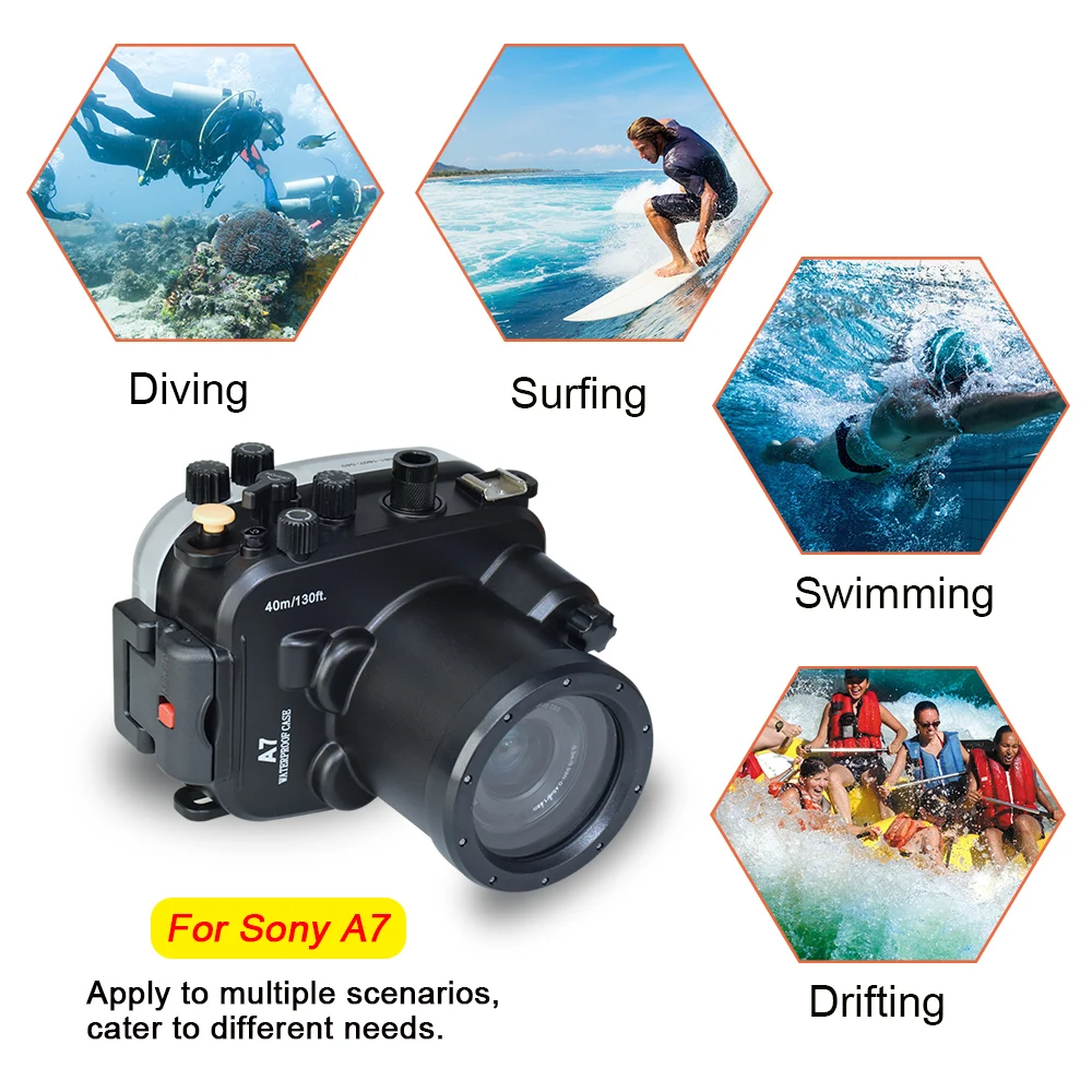 Сумка для камеры Seafrogs Sony A7 водонепроницаемый корпус глубина 40 м A7R аксессуар