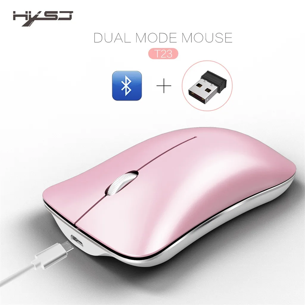 Компьютер Bluetooth Muis HXSJ T23 беспроводная мышь перезаряжаемая Бесшумная максимальная
