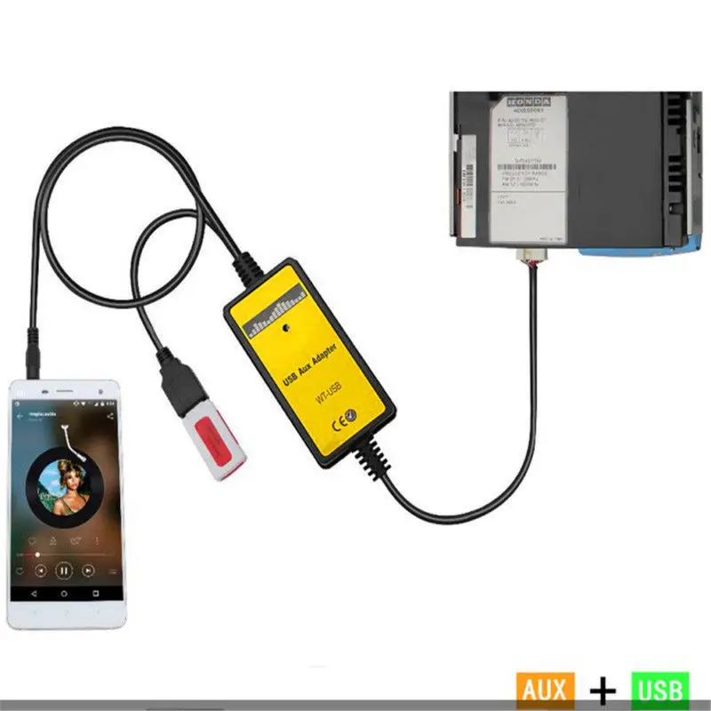 AUX USB автомобильный интерфейс адаптер Кабель-адаптер Интерфейс прочный шнур