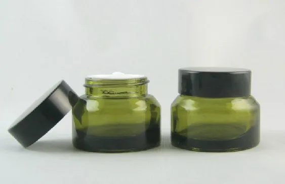 Download High quality Freeshipping 30g Light Green Glass Bottle Eye Cream Bottle Cosmetic Jar Make Up Jar ...