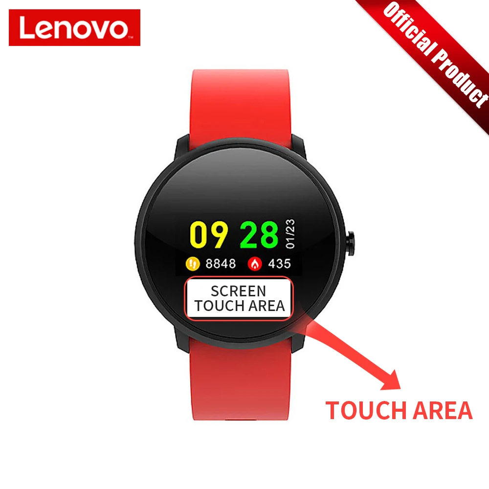 Lenovo Смарт часы HW10 спортивные браслет IP68 Водонепроницаемый 0 96 дюймов ЖК цветной