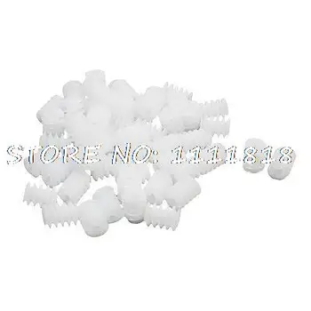

2mm Aperture High Torque Plastic Motor Spindle Worm Gear 6mmx8mm 50 Pcs
