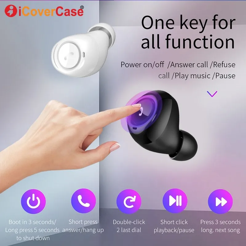 Беспроводные наушники Twins Bluetooth с зарядным устройством для Samsung Galaxy A3 A5 A7 2017 A6 A8 + 2018