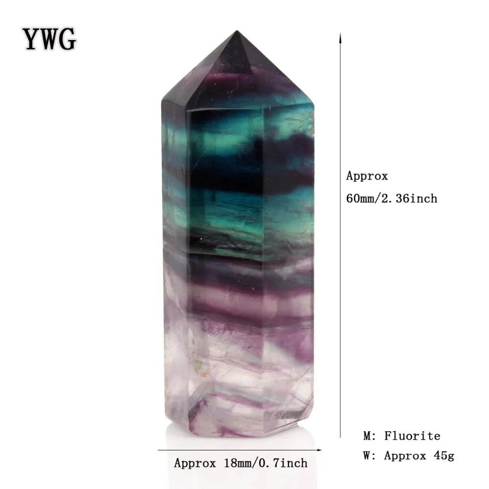 

Natural 60*18mm Small Fluorite Green Clear Crystal Healing Wand Point Carving Scepter Cherry Quartz Reiki Stone Carved