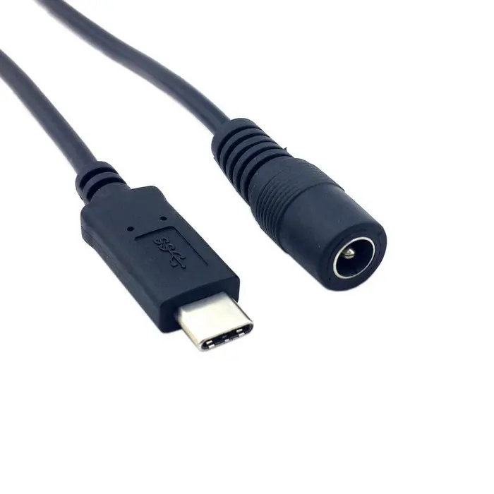 Cablecc CY USB 3,1 type C USB-C к DC 5,5 2,5 мм, разъем питания удлинитель зарядного кабеля 10 см