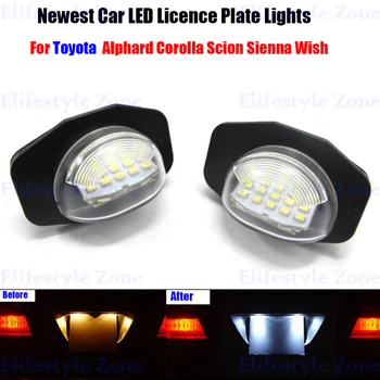 

2 x LED Number License Plate Lamps OBC Error Free 18 LED For Toyota Corolla Alphard Auris Wish Sienna Scion XB XD
